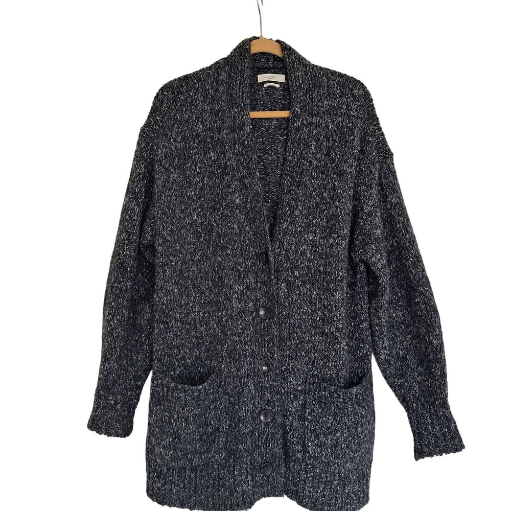 ISABEL MARANT ETOILE DGray Oversized V Neck Cardigan Green Sz 38 M/L